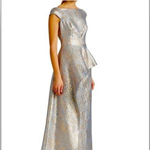 Formal Dress, Teri Jon by Rickie Freeman, bought at Saks. Size 8, lt. blue/gold